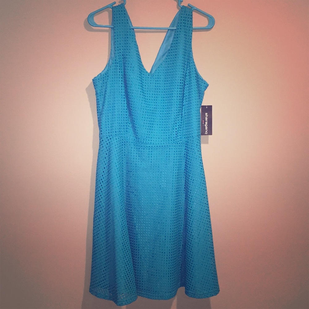 Women’s Sharagano Teal blue dress size 12